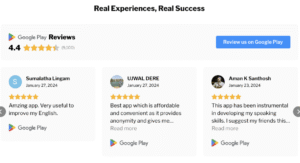 4.4★ rating and 9,000+ Google Play reviews