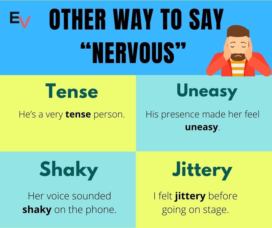 other ways to say nervous