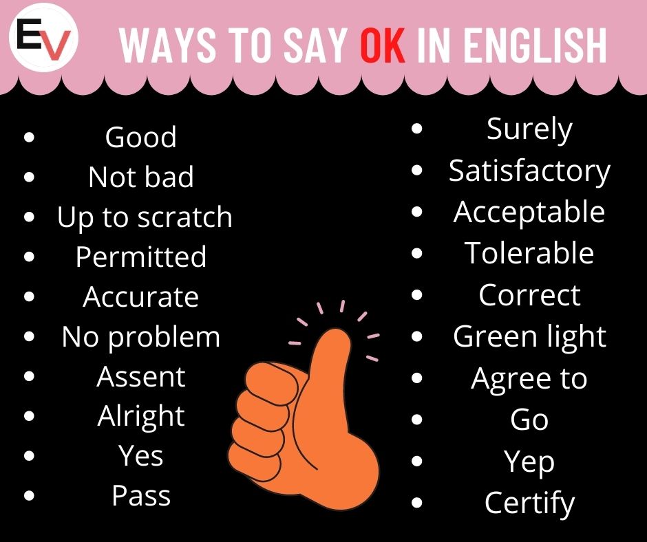 ways to say OK