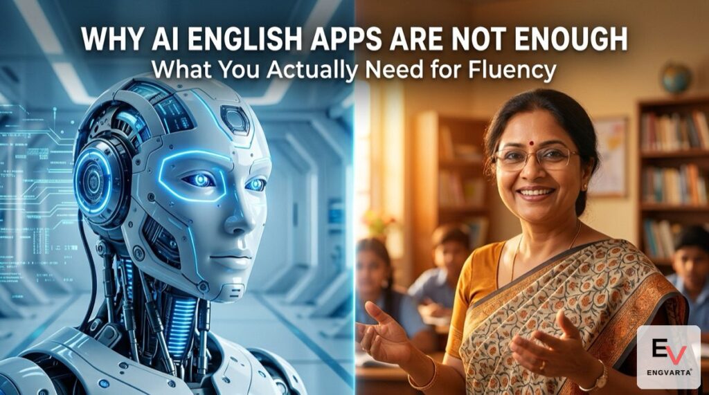 Why AI English speaking apps are not enough to become fluent - AI vs human practice