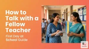 How to talk with a fellow teacher first day of school in English