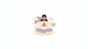 Calm Indian learner with soft cloud shapes overcoming speaking anxiety — best english speaking app for shy people who freeze 2026
