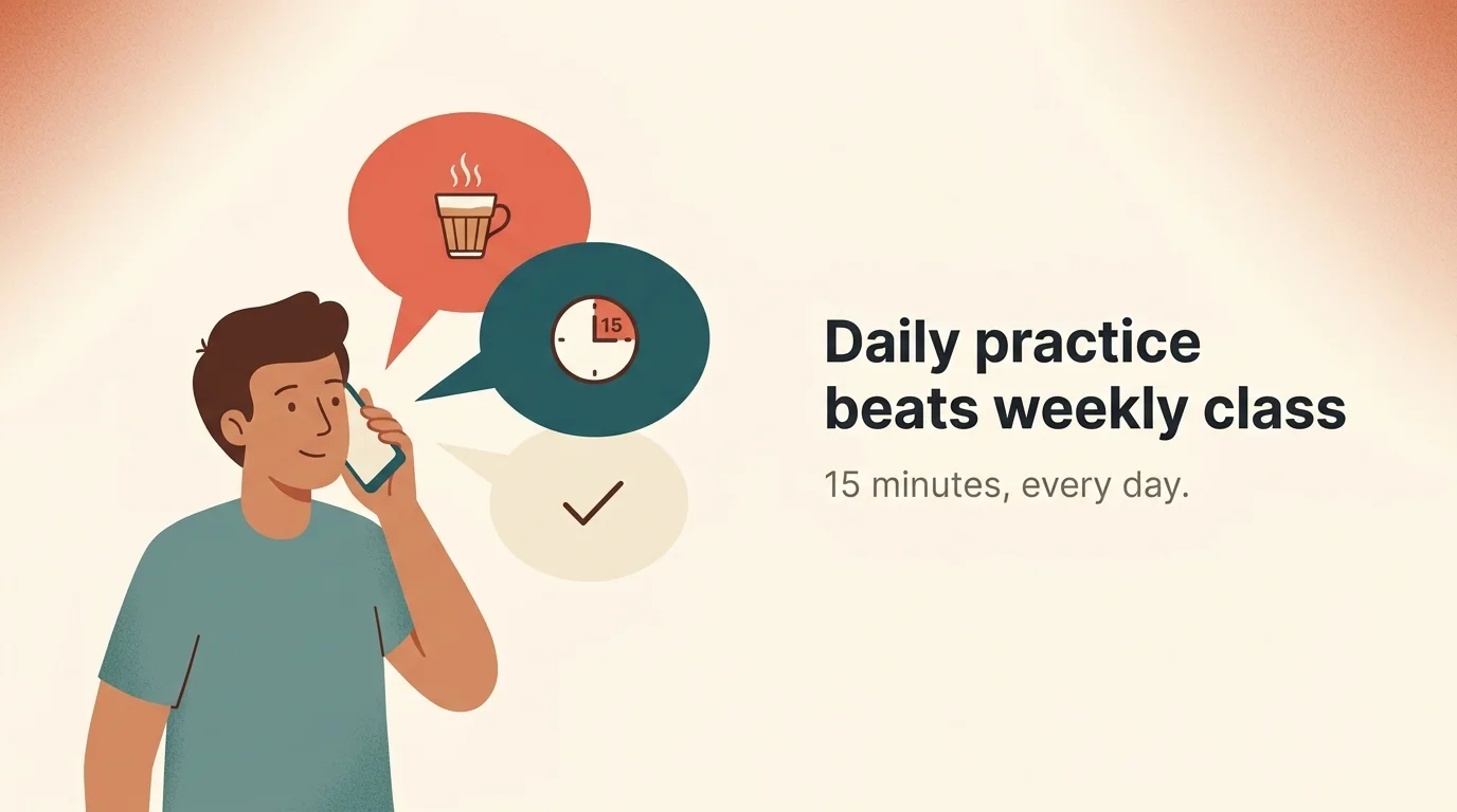 Daily practice beats weekly spoken English classes in India