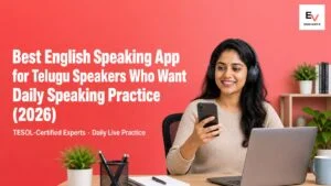 Indian Telugu-speaking IT professional practising daily spoken English — best English speaking app for Telugu speakers 2026